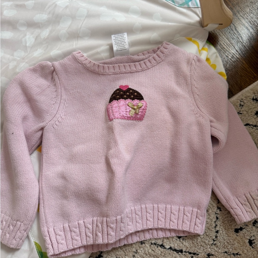 Vintage Girls Gymboree Cupcake Sweater 2T